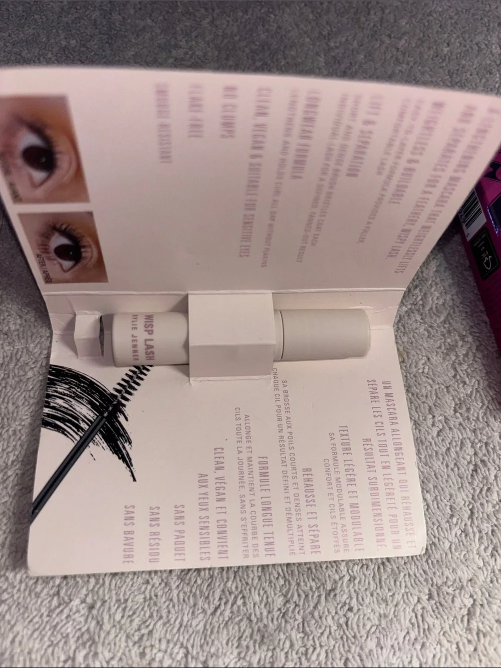 Kylie Cosmetics Wisp Lash Mascara - Light Pink & Metallic Pink Packaging